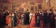 William Powell  Frith Private View of the Royal Academy 1881 oil painting artist